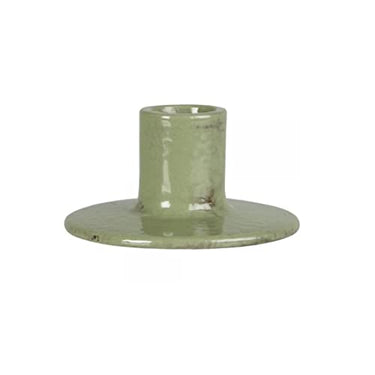 IB Laursen - Kerzenhalter - Fenja - Steingut - Farbe: staubig grün - (HxØ): 4,6 x 9 cm im Sale